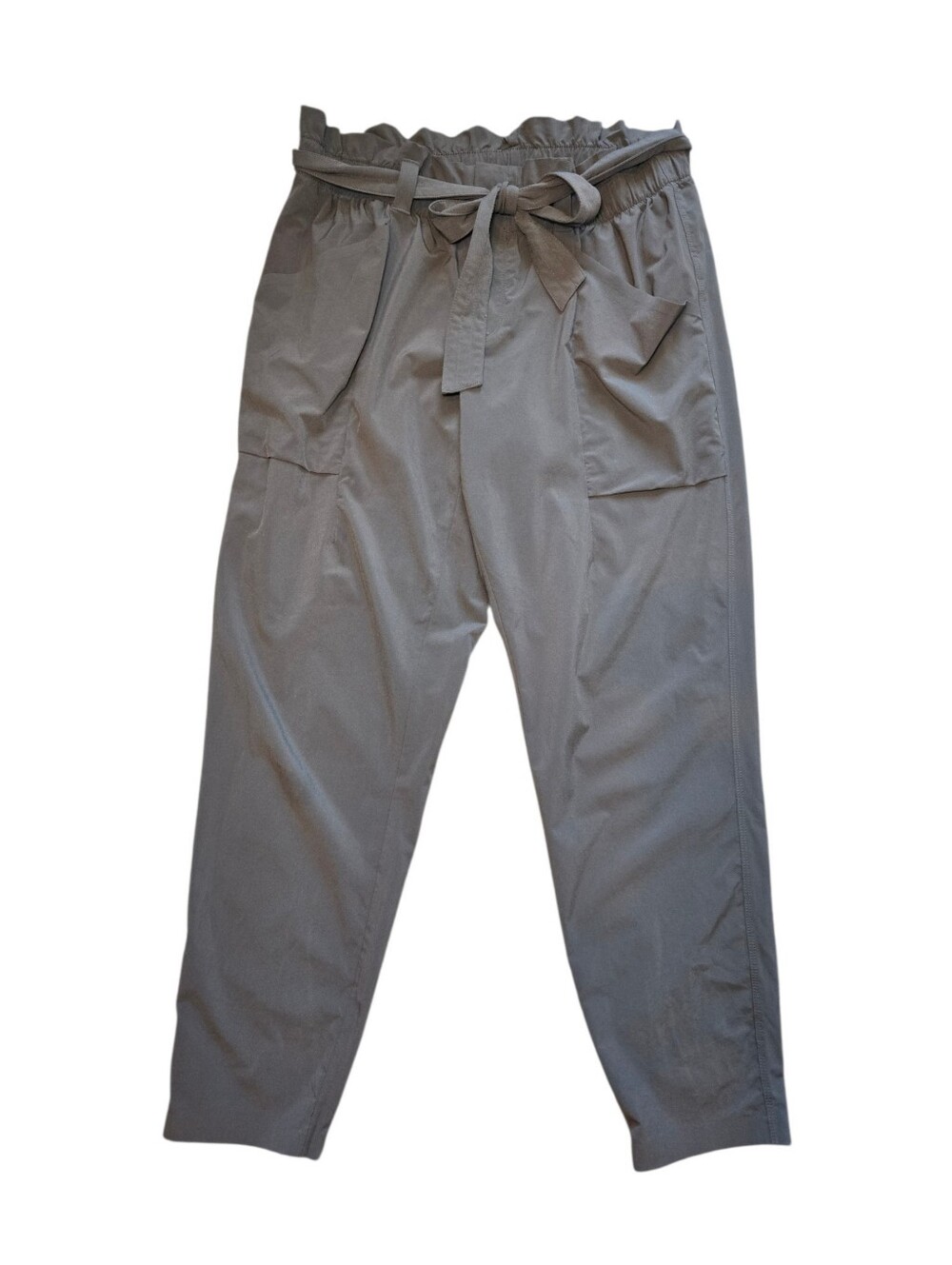 Athleta Paperbag Waist Joggers with Tie Belt - Olive Green